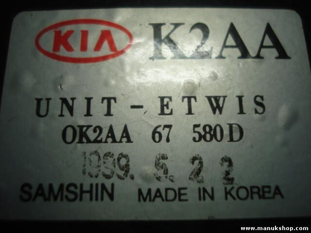 Steuergerät Licht signale KIA 0K2AA67580A 0K2AA 67 580 A OK2AA67580A