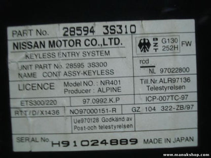 Steuergerät Zentralverriegelung Nissan King Cab 285943S310 285953S30 NL 97022800