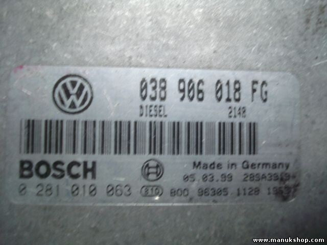 Steuergerät VW Passat B5 1.9 Diesel BOSCH 038906018FG 0281010063 28SA3919
