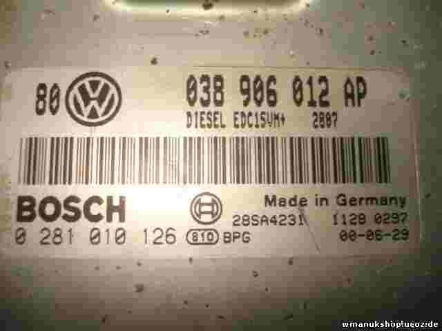 Motorsteuergerät VW Volkswagen Bora Golf 4 IV 038906012AP  28SA4231 0281010126