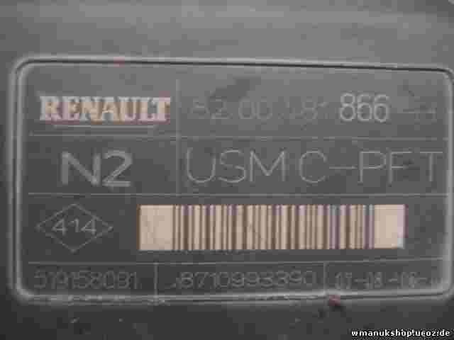 Sicherungskasten Megane N2 USMC-PFT 519158091 8200481866H 82 00 481 866-H