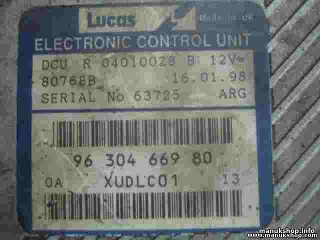 Motorsteuergerät Peugeot 406 9630466980 R 04010028 B R04010028B 80768B XUDLC01
