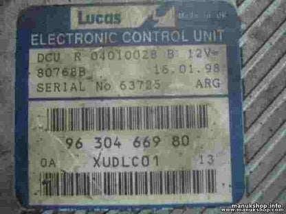 Motorsteuergerät Peugeot 406 9630466980 R 04010028 B R04010028B 80768B XUDLC01