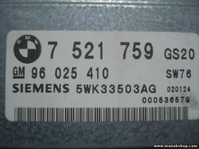 Getriebesteuerung BMW X5 7521759 7521824 GM 96025410 5WK33503AG 000536579