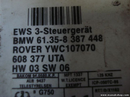 Steuergerät BMW 320 3er E46 ROVER 75 YWC107070 8387448 61358387448
