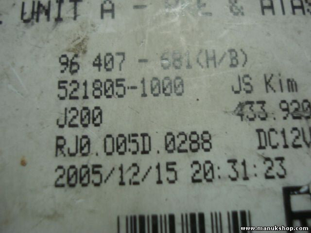 Karosseriesteuergerät Chevrolet Lacetti 96407681 96 407 681 (H/B) 5218051000