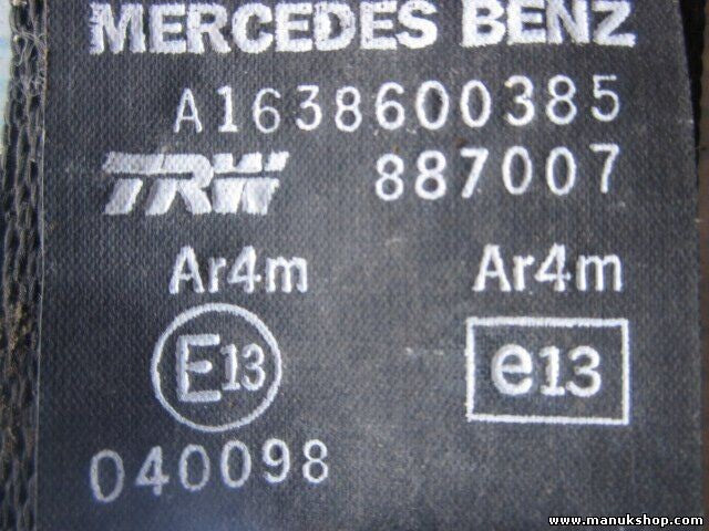 Sicherheitsgurt Gurt Mercedes-Benz M-Klasse W163 TRW A1638600385 A 163 860 03 85