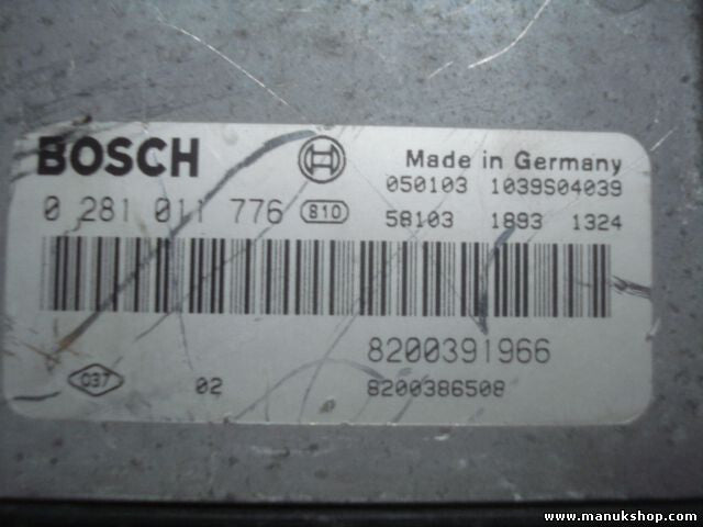 Motorsteuergerät Renault Scenic Megane 1.9 DCI 8200391966 8200386508 0281011776