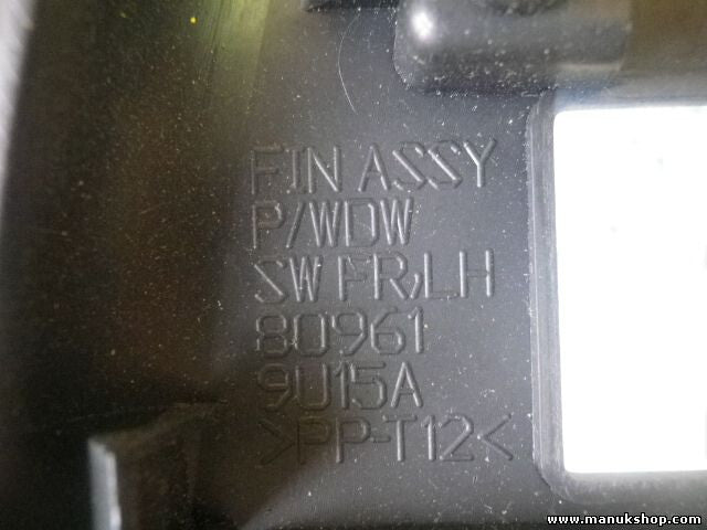 Fensterheber schalter abdeckung FIN ASSY P/WDW SWFRLH Nissan Note 809619U15A