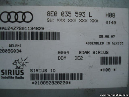 Steuergerät digitaler Radioempfang Audi A3 A4 TT 8E0035593L DELPHI 28096034 H08