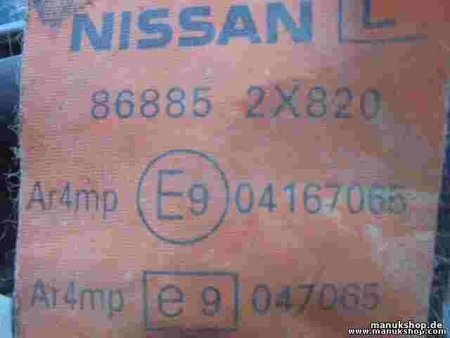 Sicherheitsgurt Gurt Nissan Terrano II R20 868852X820 86885 2X820 E9 04167065