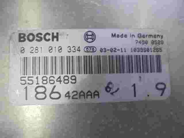 Motorsteuergerät Fiat Multipla 1.9 55186489 BOSCH 0281010334 0 281 010 334