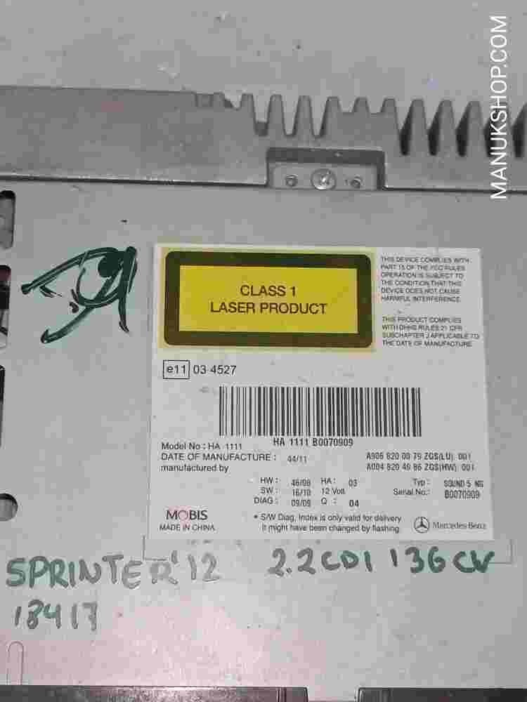 Radio CD FM AM Sprinter W906 Vito Viano Crafter A9068200079 A0048204986 B0070909