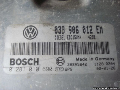 Motorsteuergerät Seat Cordoba Ibiza 2003 1.9 TDI 038906012EM BOSCH 0281010690