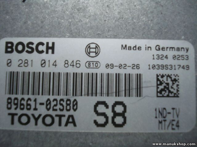 Motorsteuergerät Toyota Auris BOSCH 0281014846 8966102S80 S8 1039S31749