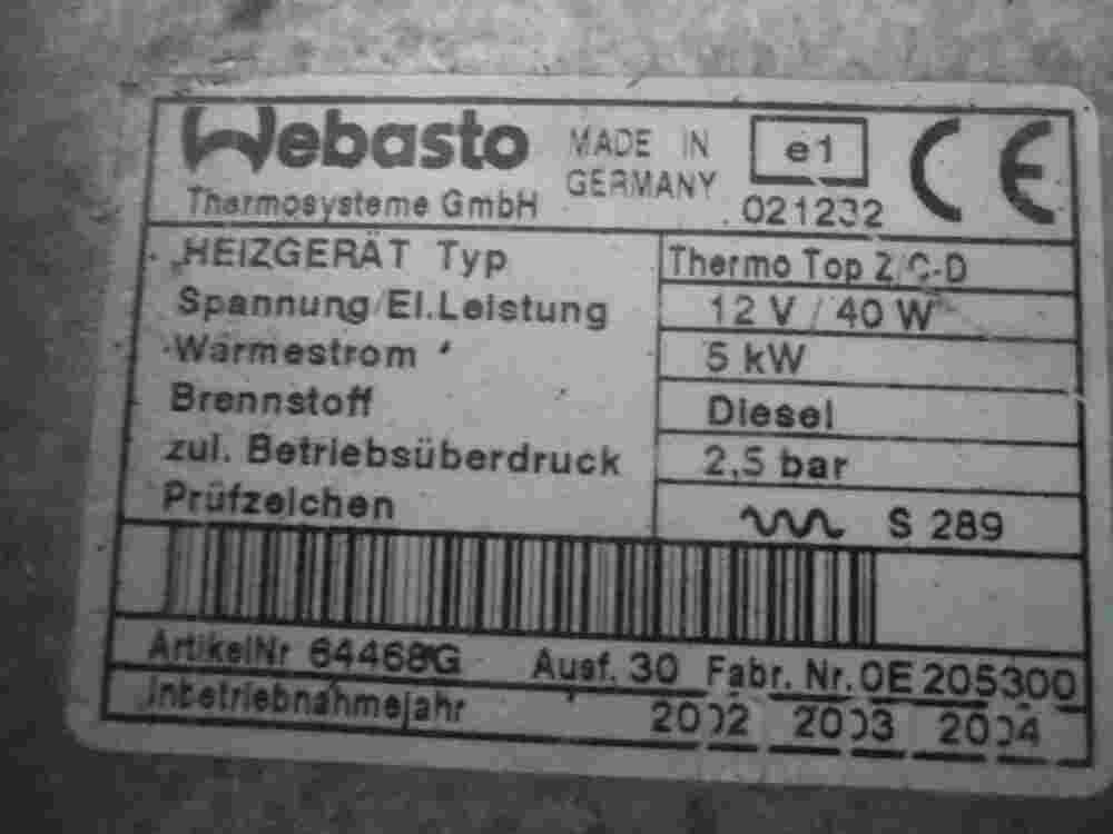 Standheizung Steuergerät  BMW 12V 40W 5 KW Diesel 2,5 bar 91452C 00805602