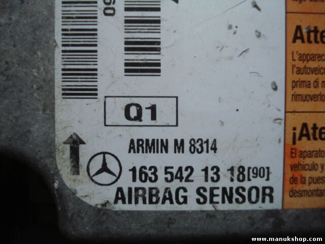 Airbagsensor Airbagsteuergerät Mercedes Benz W163 Q1 1635421318 (90) 163 542 13