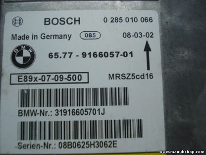 Airbagsensor Airbagsteuergerät  BMW E90 E87 E81 E89 E89X-07-09-500 0285010066