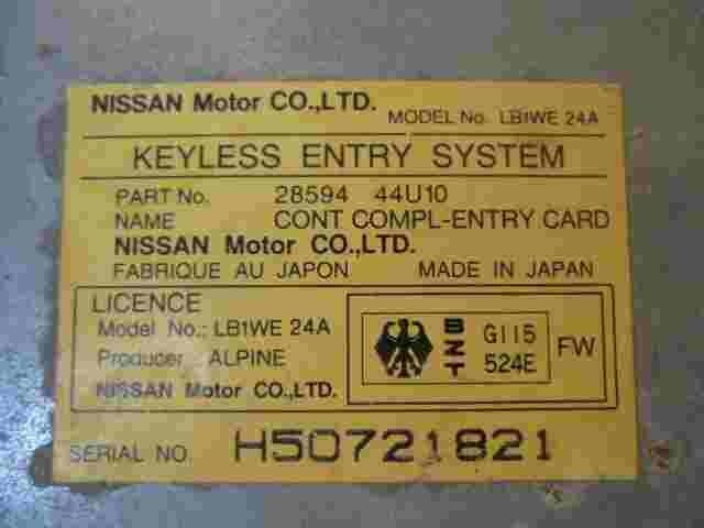 Steuergerät Alarm  Nissan Maxima 2859444U10 28594 44U10 28594-44U10 LB1WE24A