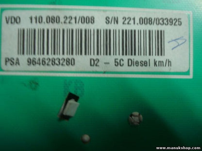 Kombiinstrument Tacho Peugeot 407 2,0 HDI 9646283280 D2-5C 9646283280D2