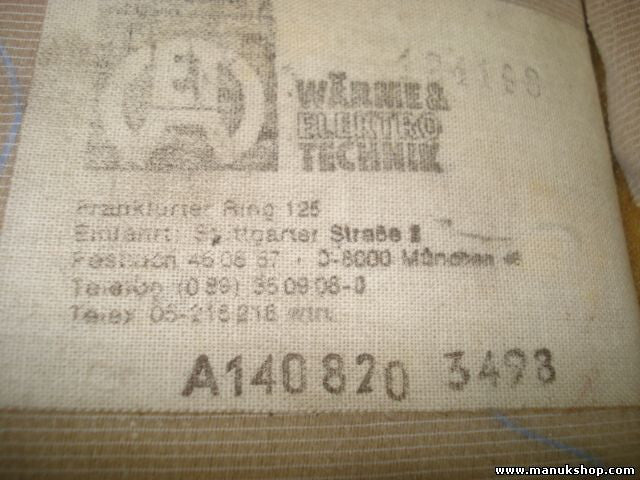 Heizkissen Mercedes-Benz W140 AG A1408203498 1409100550 YAP 2561/90