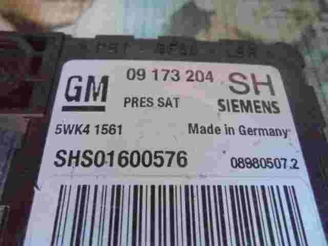 Airbagsensor Airbagsteuergerät   Opel Omega B1 GM 09173204SH SIEMENS 5WK41561