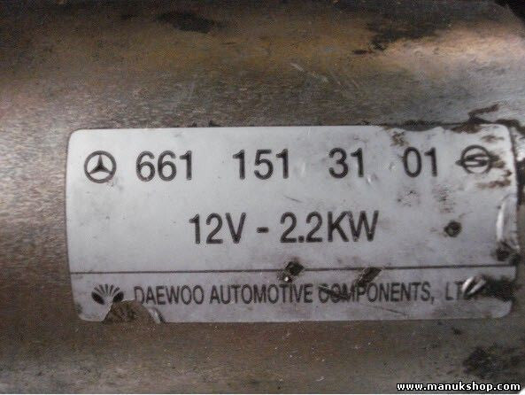 Anlasser SsangYong Musso Kyron Rexton Istana Actyon Mercedes-Benz 6611513101