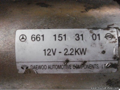 Anlasser SsangYong Musso Kyron Rexton Istana Actyon Mercedes-Benz 6611513101