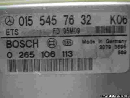 ETS ABS Steuergerät Mercedes-Benz W210 0155457632 K06 FD95M09 BOSCH 0265106113