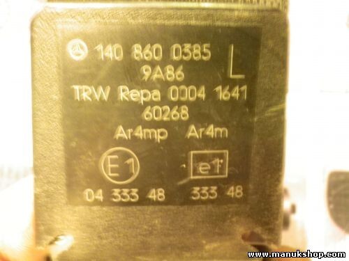 Sicherheitsgurt Gurt Mercedes-Benz W140 600 SE SEL 1408600385L 1408600385