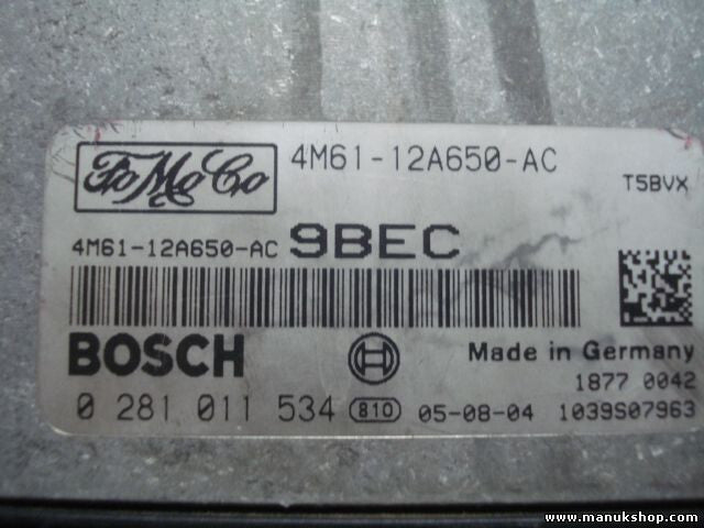 Motorsteuergerät Ford Focus 1.6 Mazda 3 4M6112A650AC 1039S07963 BOSCH 0281011534