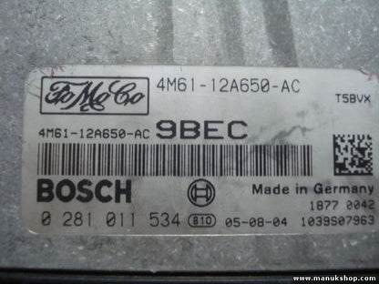 Motorsteuergerät Ford Focus 1.6 Mazda 3 4M6112A650AC 1039S07963 BOSCH 0281011534