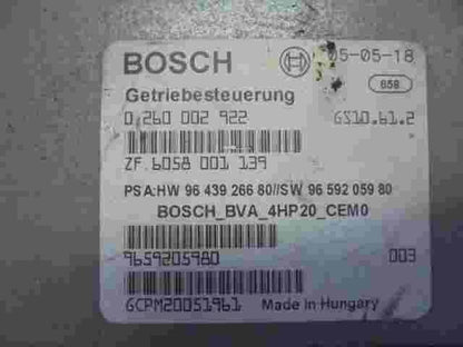 Getriebesteuerung Peugeot 407 9659205980 ZF6058001139 9643926680  0260002922