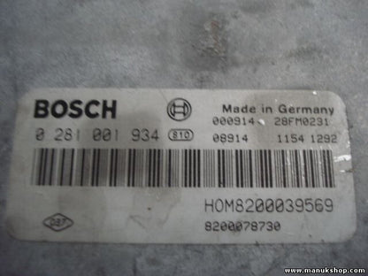 Motorsteuergerät Renault Laguna Megane Scenic 1.9 2000 HOM8200039569 0281001934