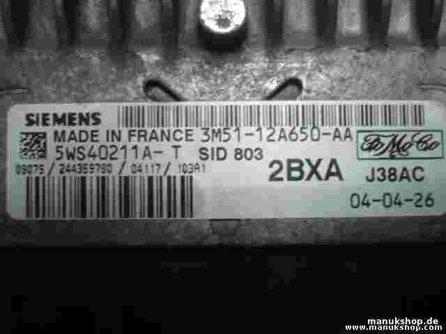 Motorsteuergerät Ford Focus II C-Max 3M5112A650AA SID 803 SIEMENS 5WS40211AT