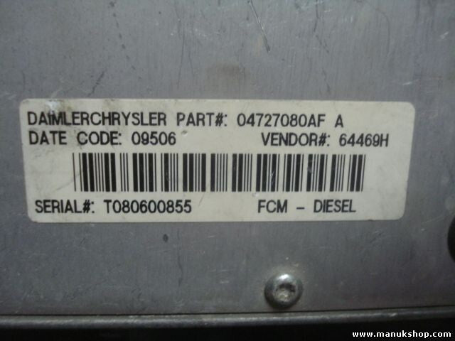 Steuergerät Dieselpumpe Chrysler Voyager FCM DIESEL 04727080AF A VENDOR 64469H