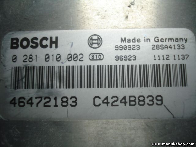Motorsteuergerät Lancia Lybra 1.9 JTD 46472183 C424B839 BOSCH 0281010002