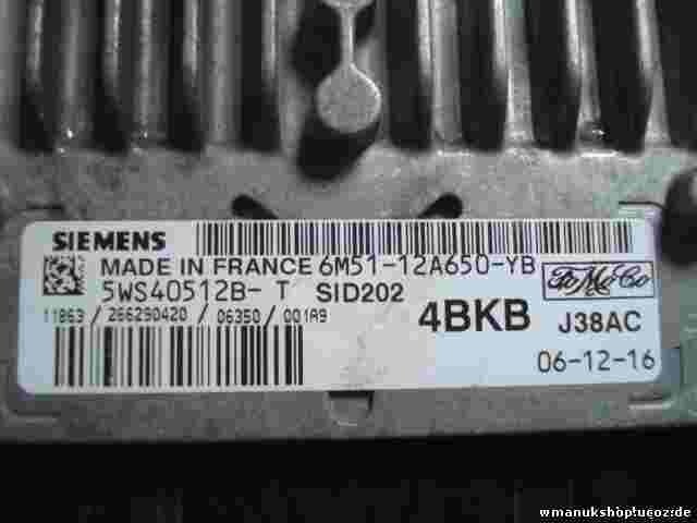 Motorsteuergerät Ford Focus C-MAX 1.8  6M5112A650YB SIEMENS VDO 5WS40512B-T