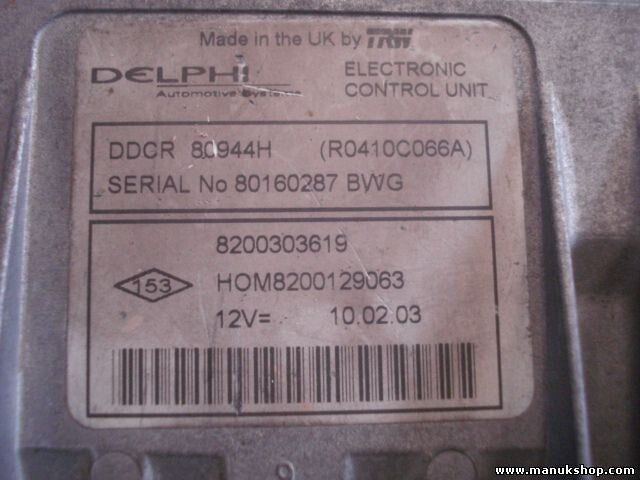 Motorsteuergerät Renault Clio 1.5 DELPHI TRW 8200303619 H0M8200129063 R0410C066A