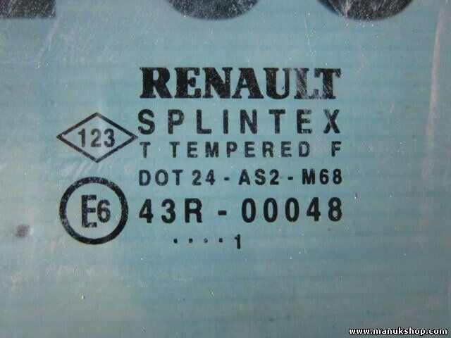 Türscheibe Seitenscheibe hinten links Renault Scenic 43R00048 DOT24AS2M68