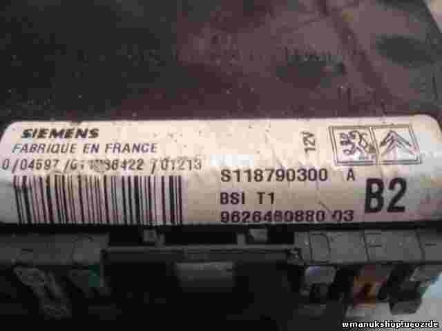 BSI Peugeot 206 T1 B2 962646088003 9626460880 03 SIEMENS S118790300A