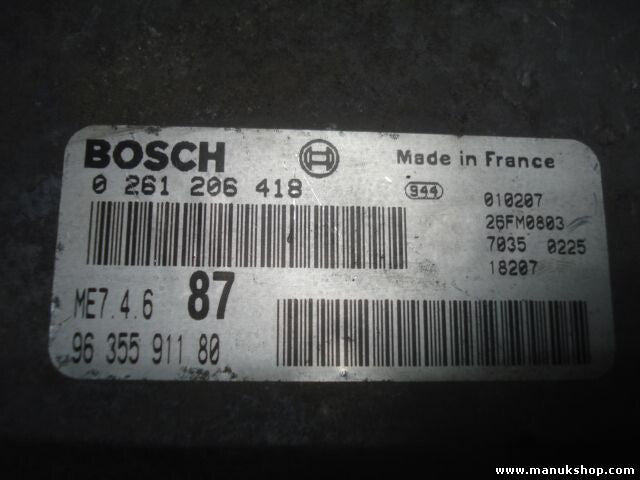 Motorsteuergerät Peugeot 607 9635591180 92033054 BOSCH 0261206418 0 261 206 418
