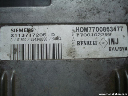 Motorsteuergerät Renault Laguna INJ BVA/BVM HOM7700863477 7700102299 S113717205D