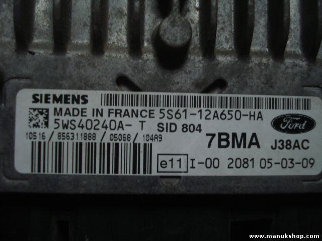 Motorsteuergerät Ford Fusion 1,4 TDCi SID 804 5S6112A650HA 5WS40240AT