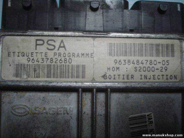 Motorsteuergerät Citroen Xsara SAGEM PSA 9643782680 HOM S2000-29 PSA 21645928-0