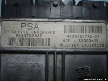 Motorsteuergerät Citroen Xsara SAGEM PSA 9643782680 HOM S2000-29 PSA 21645928-0