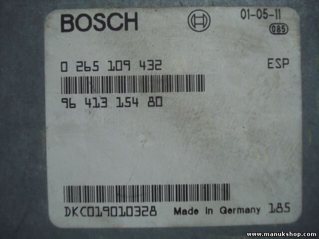 Motorsteuergerät Peugeot 607 ESP 9641315480 BOSCH 0265109432 0 265 109 432
