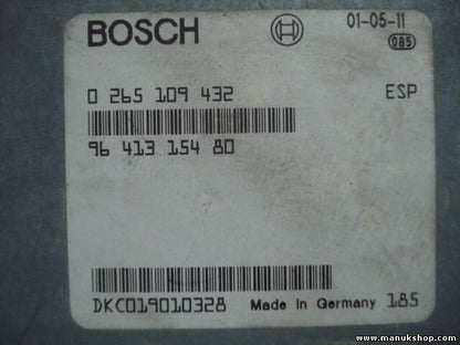 Motorsteuergerät Peugeot 607 ESP 9641315480 BOSCH 0265109432 0 265 109 432