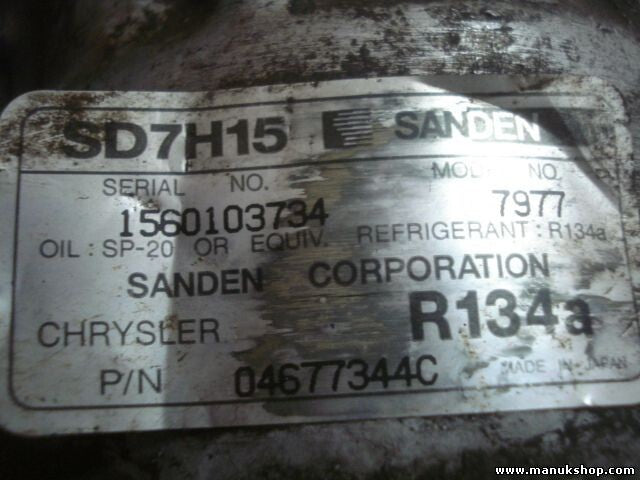 Klimakompressor Chrysler Voyager GS III 2.5TD 04677344C SANDEN SD7H157977