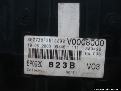 Kombiinstrument Tacho Seat Altea XL 5P5 1.9 TDI V0008000 5P0920823B 5P0920 823B